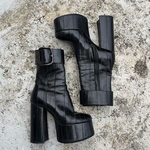 Saint Laurent eel skin boots